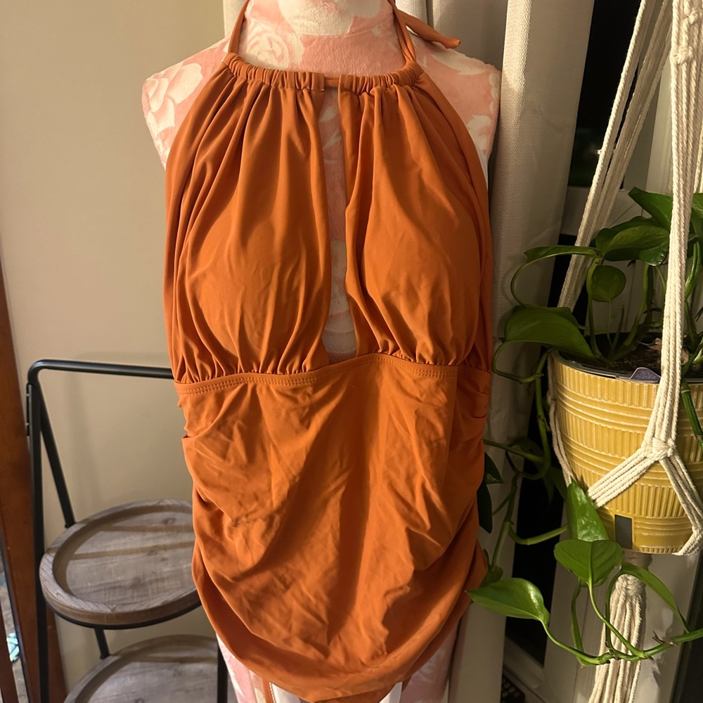 Burnt orange one piece Bathing Suit